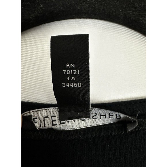 Eileen Fisher Side Slit Tunic Top Size XS Black Viscose Crew Neck Long Sleeve - Picture 4 of 7